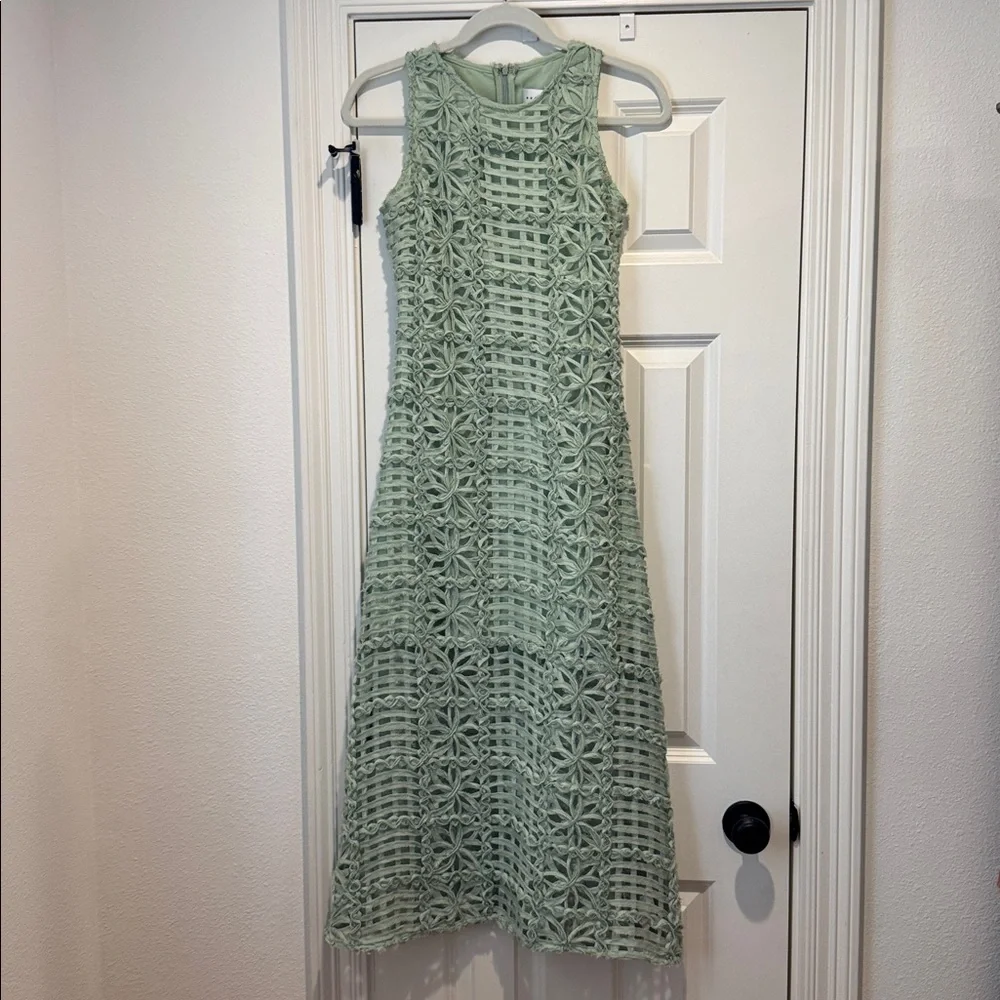 Endless Rose Mint Green Crochet Midi Dress - Picture 4 of 4